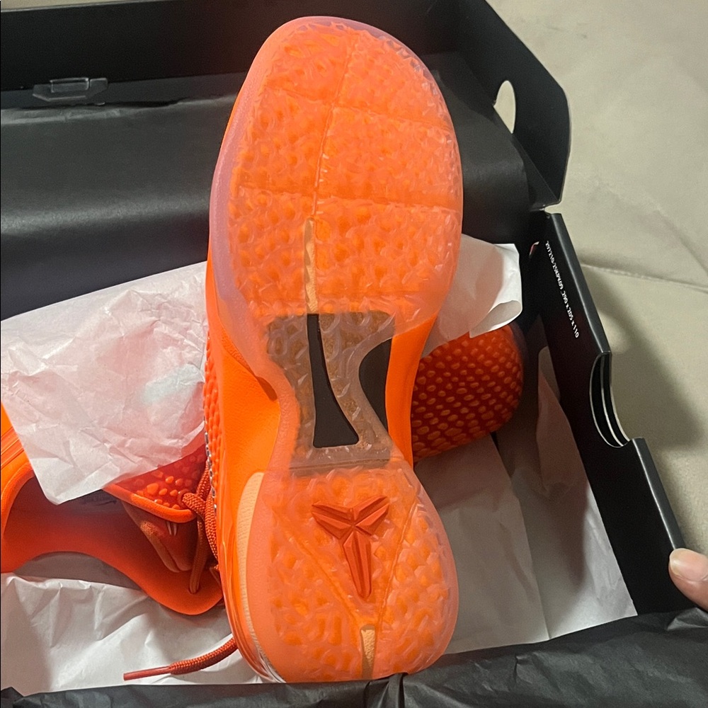 Nike Bright Orange and Silver Sneakers - Picture 3 of 4